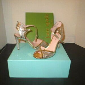 Kate Spade Oak Silver/Gold Glitter Heel - 6M - NIB